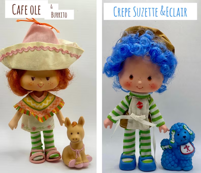 Vintage 1980s Strawberry Shortcake Complete Doll Set with Pets - Includes Kenner's Huckleberry, Blueberry Muffin, Café Olé & More - Rare Hard-to-Find Collection