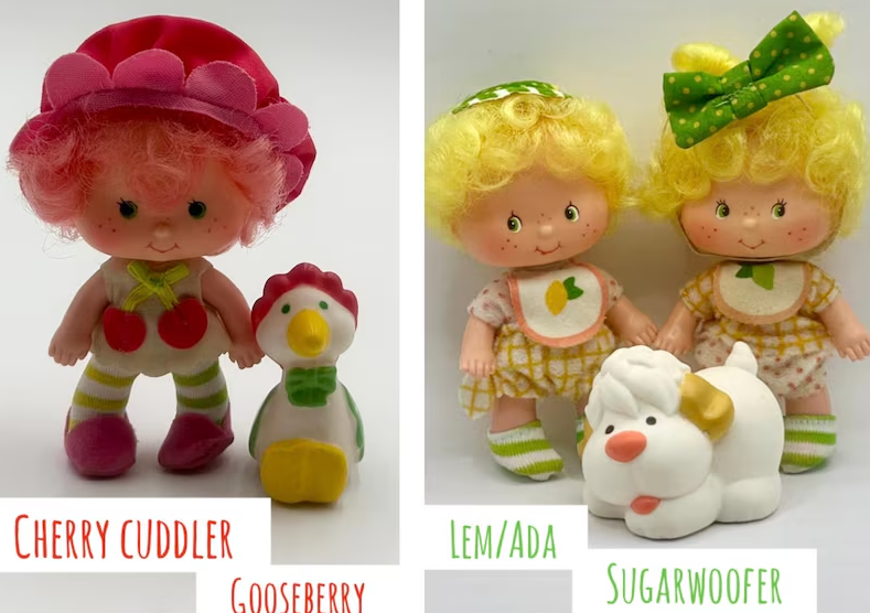 Vintage 1980s Strawberry Shortcake Complete Doll Set with Pets - Includes Kenner's Huckleberry, Blueberry Muffin, Café Olé & More - Rare Hard-to-Find Collection