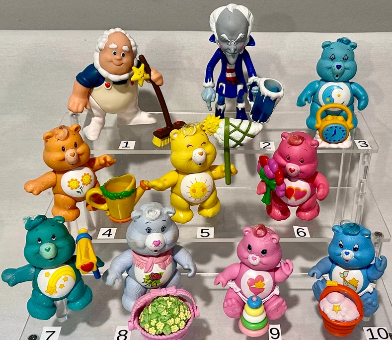 Vintage Posable Care Bears & Cousins Full Set – Complete Collection – Rare 1980s Plush & Figures
