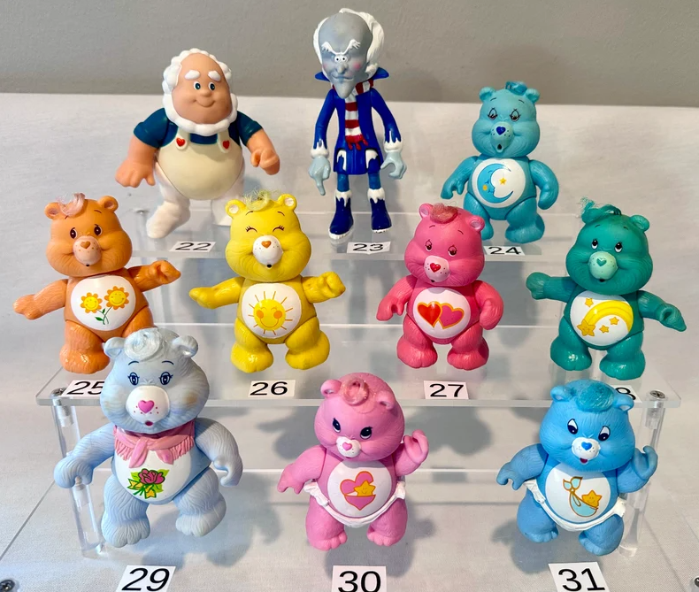 Vintage Posable Care Bears & Cousins Full Set – Complete Collection – Rare 1980s Plush & Figures