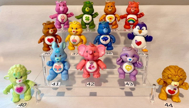 Vintage Posable Care Bears & Cousins Full Set – Complete Collection – Rare 1980s Plush & Figures