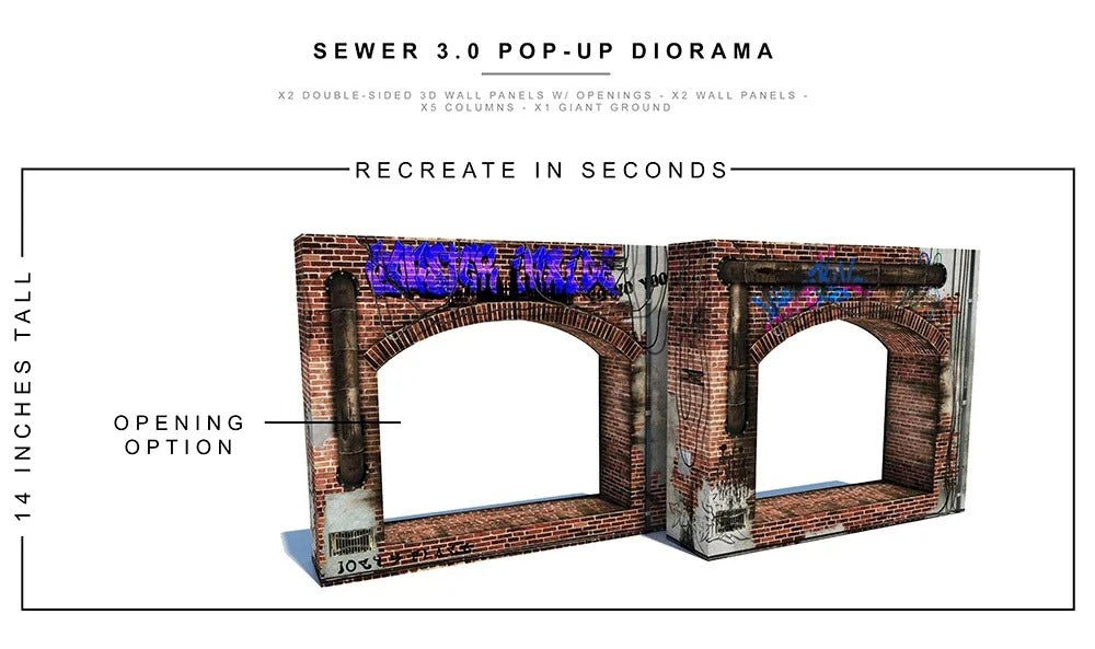 Sewer (3.0) 1/12 Scale Pop-Up Diorama