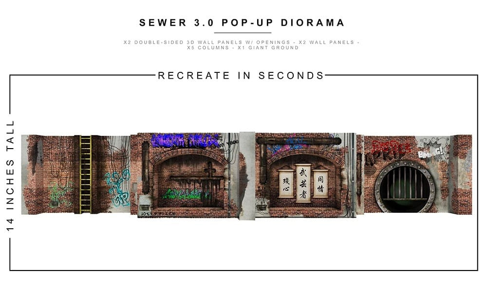 Sewer (3.0) 1/12 Scale Pop-Up Diorama