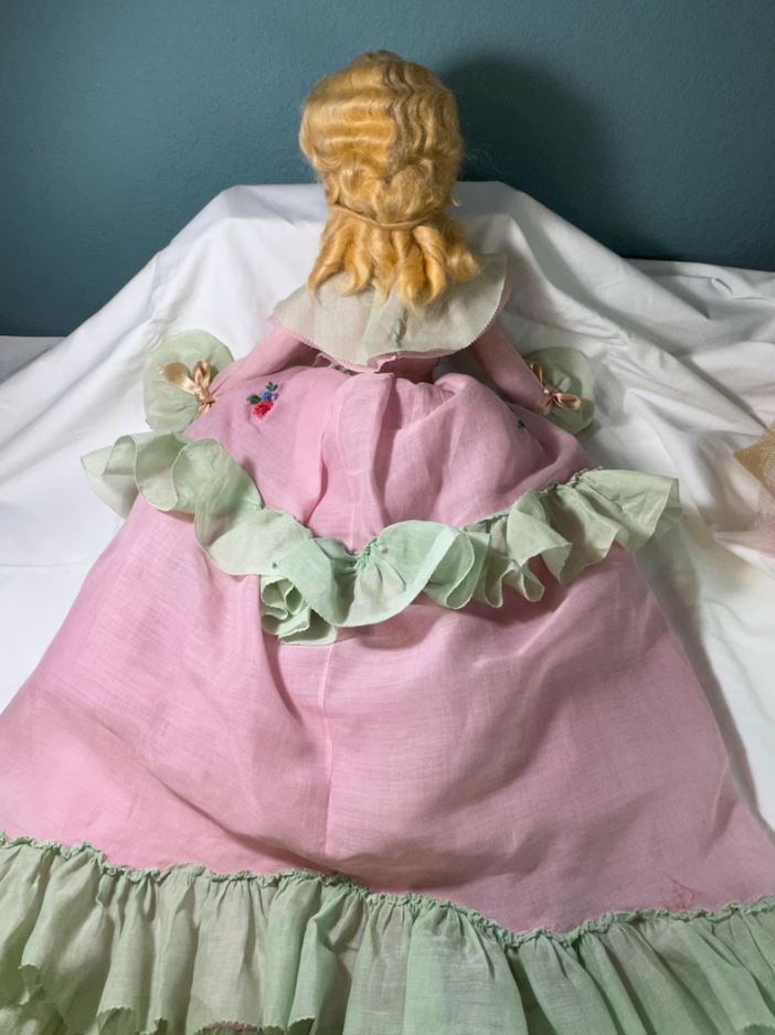 Exquisite 1920s Boudoir Doll with Cloth Face - Original Condition - Rare Vintage Treasure