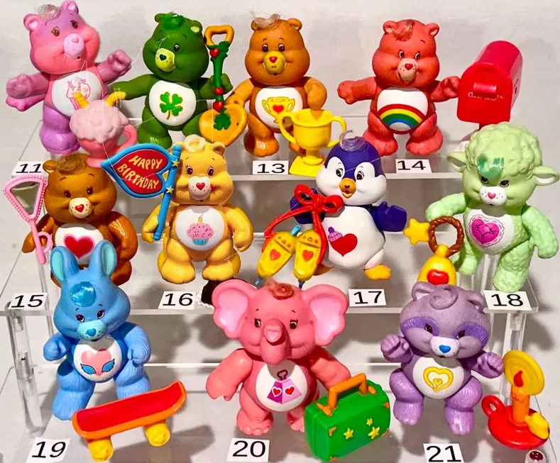 Vintage Posable Care Bears & Cousins Full Set – Complete Collection – Rare 1980s Plush & Figures