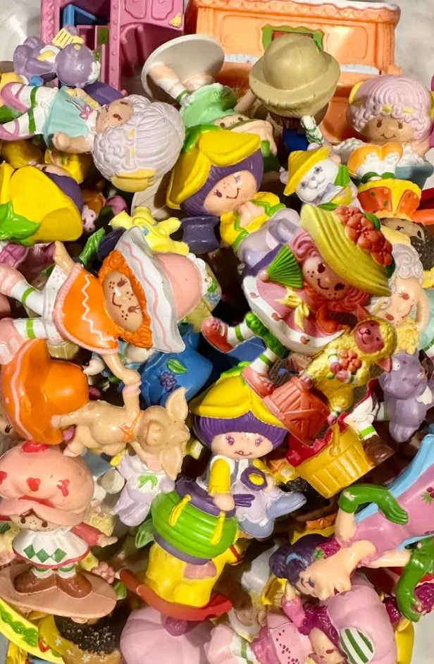 Huge Lot of 69 Vintage 1980s Strawberry Shortcake Miniatures & Deluxe Figures – Kenner Strawberryland Collection – Rare HTF Set