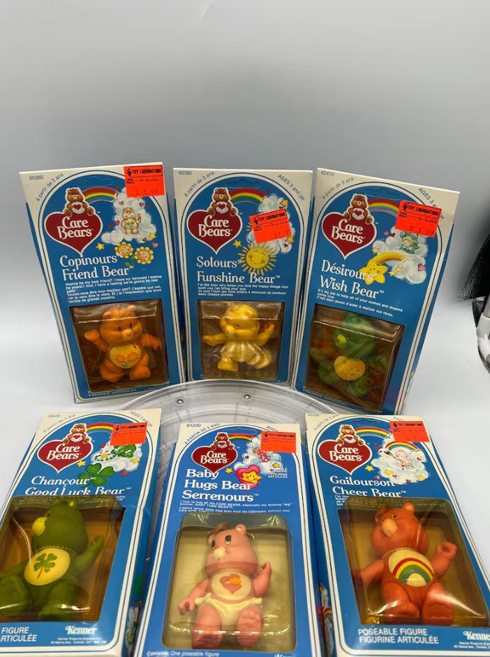 Rare 1984 Kenner Care Bears Complete Set – MINT in Original Packaging – Includes Cheer, Funshine, Baby Hugs, Good Luck, Wish & Friend Bear – Vintage HTF Collector's Dream