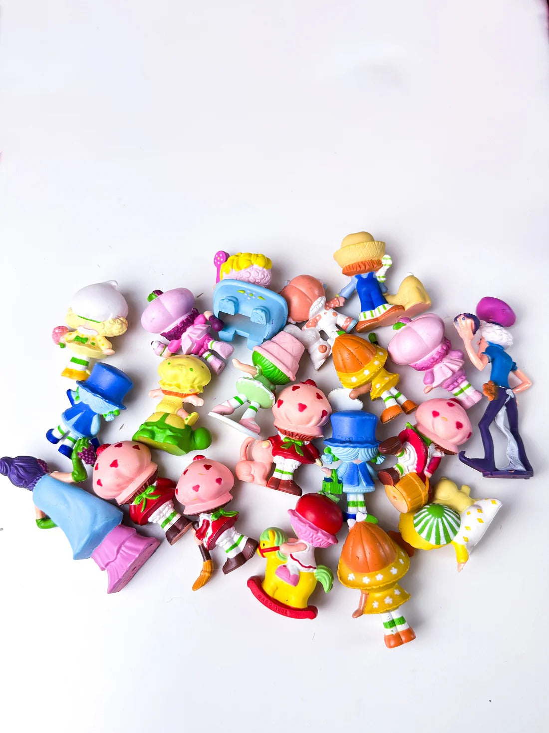 Vintage 1980s Strawberry Shortcake Mini PVC Figures – Full Set of 34 – Kenner Rare Collectible Lot