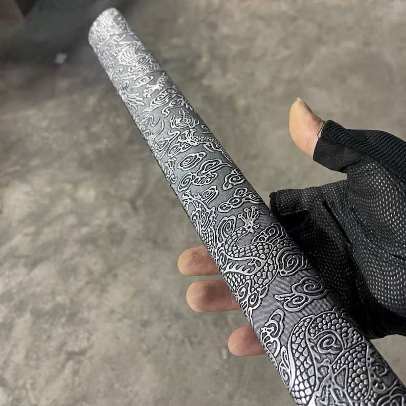 Handmade Original Design Dragon Theme Sword Straight Ninjato Katana Gifts for Boyfriends Fathers, Creative Collectibles